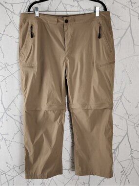 Windriver Beige Nylon Stretch Zipper Off Convertible Hiking Pants 24"